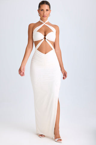 Cut Out Halterneck Maxi Dress