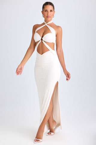 Cut Out Halterneck Maxi Dress