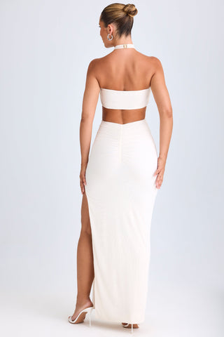 Cut Out Halterneck Maxi Dress