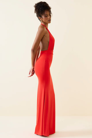 Halterneck Cut Out Maxi Dress