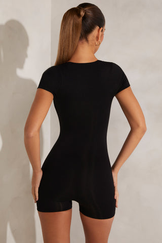 Cap Sleeve Square Neck Bodycon Unitard