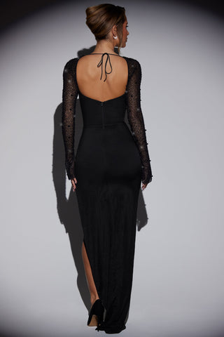 Embellished Side Split Maxi Dress