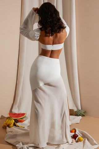 Elegant Satin Maxi Skirt