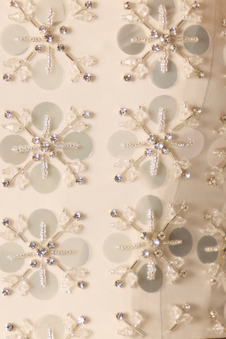 Embellished Maxi Skirt with High Slit