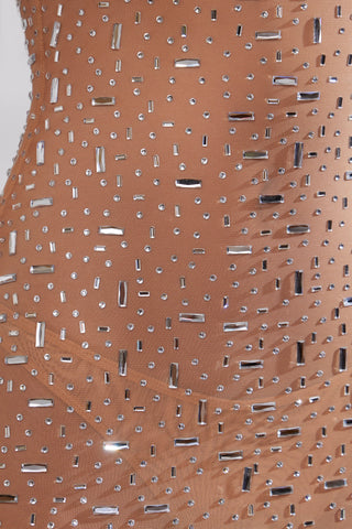 Sheer Embellished Evening Gown