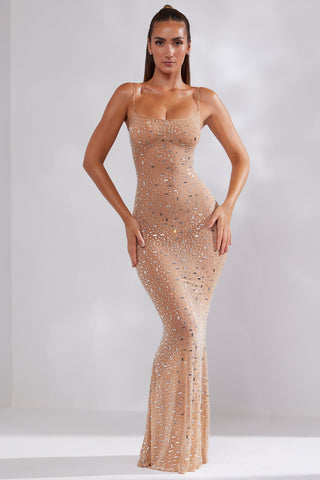 Sheer Embellished Evening Gown