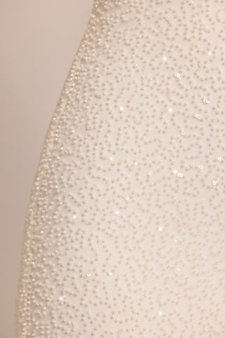 Embellished Square Neck Mini Dress