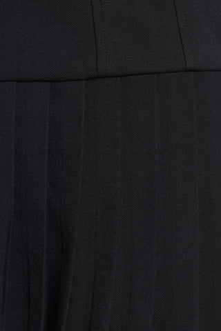 Pleated Mini Dress with Detachable Belt