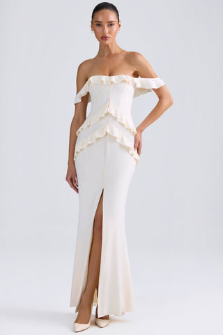 Off Shoulder Ruffle Gown