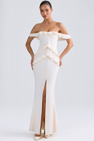 Off Shoulder Ruffle Gown