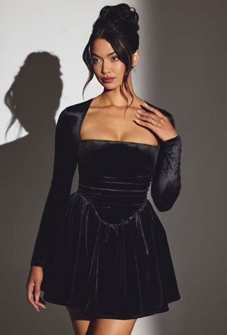 Velvet Corset Mini Dress