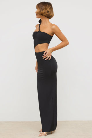 Asymmetric Cut Out Maxi Dress
