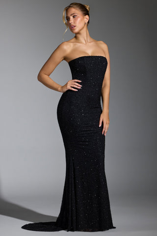 Embellished Corset Gown with Fishtail Train