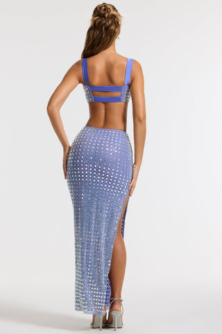 Embellished Mesh Gown Skirt