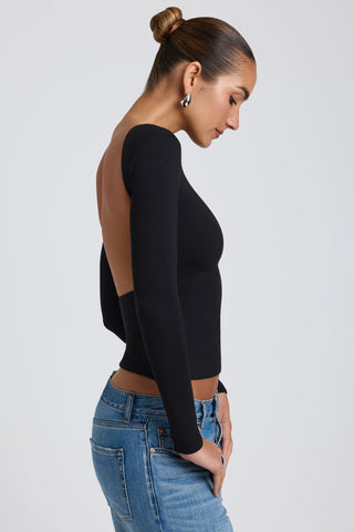 High Neck Open Back Top
