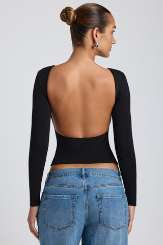 High Neck Open Back Top