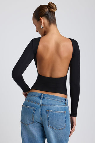 High Neck Open Back Top