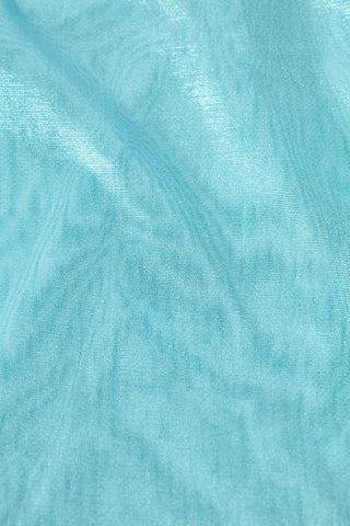 Metallic Ruched High Neck Top