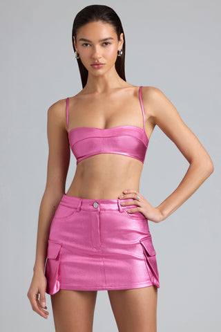 Metallic Denim Bralette