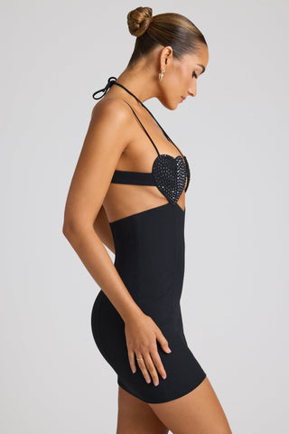 Embellished Heart Cup Mini Dress