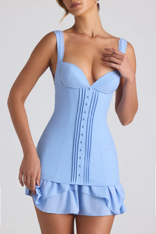 Ruffle Trim Corset Mini Dress