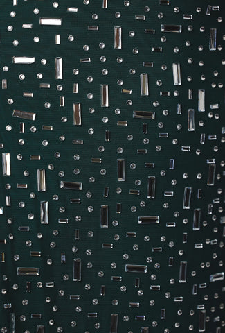 Sheer Embellished Bodycon Mini Dress