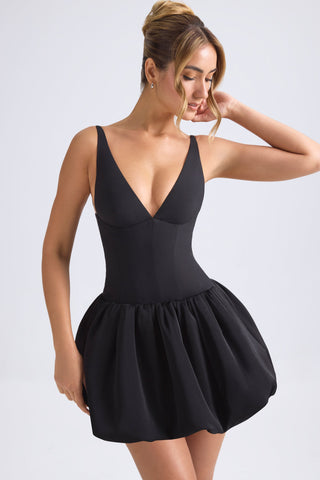 Lace Up Bubble Hem Corset Dress