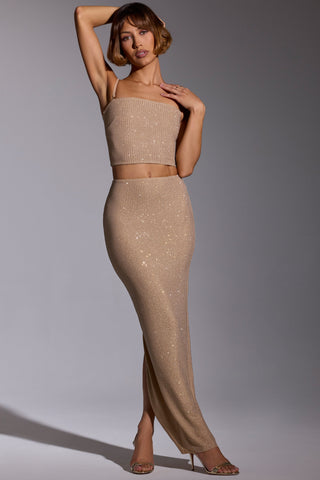 Embellished Gown Skirt in Gold