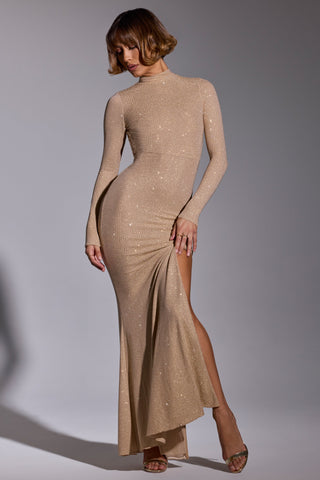 Embellished Gold Evening Gown