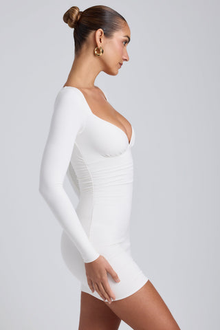 Ruched Long Sleeve Mini Dress