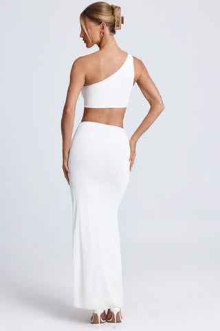 One Shoulder Evening Gown with Waist Cutout