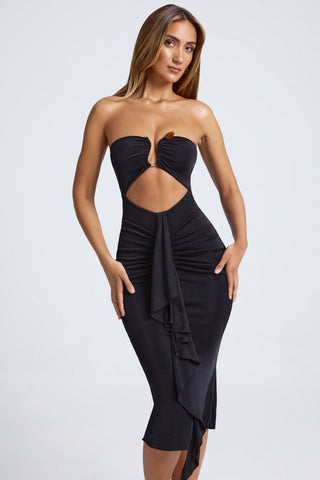 Cut Out Fishtail Midi Dress