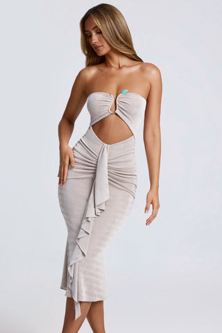 Cut Out Fishtail Midi Dress