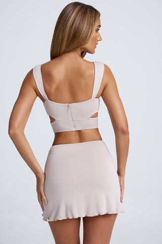 Ruched A Line Mini Skirt