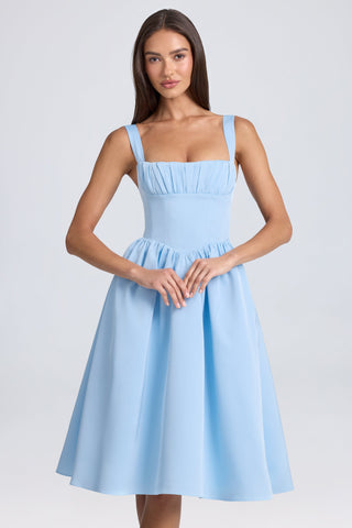 Satin Corset Midi Dress