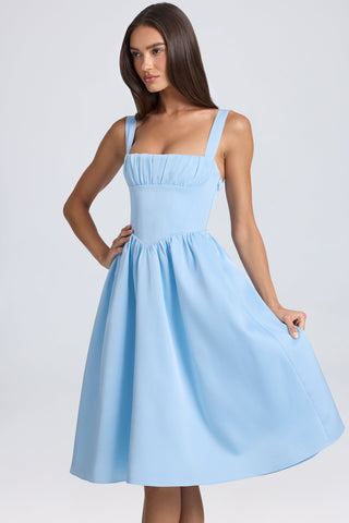 Satin Corset Midi Dress