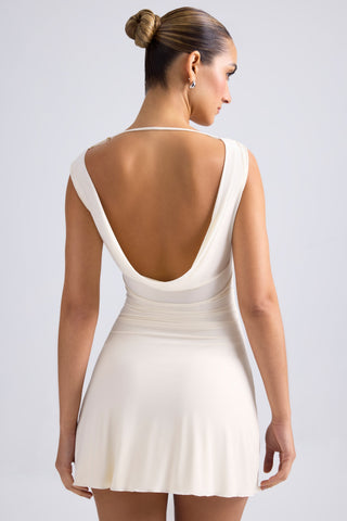 Off Shoulder Mini Dress with Cowl Back