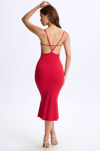Open Back Midi Dress