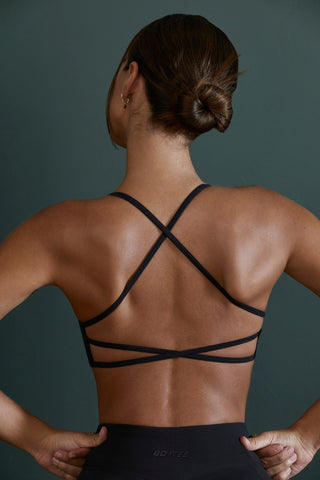 Scoop Neck Open Back Sports Bra