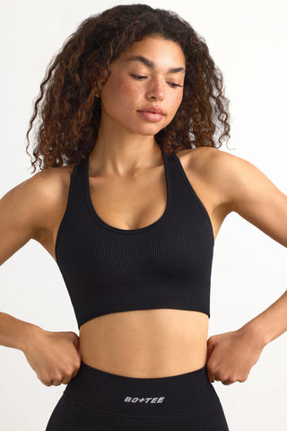 Wide Strap Racerback Sports Bra