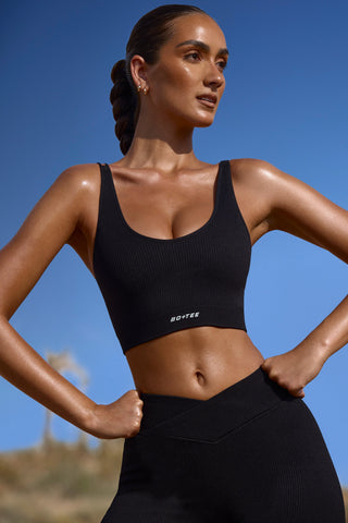 Lace Up Back Sports Bra