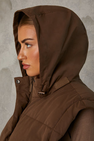 Cropped Puffer Jacket with Removable Sleeves