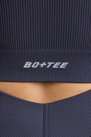 Cropped Ribbed Zip Jacket