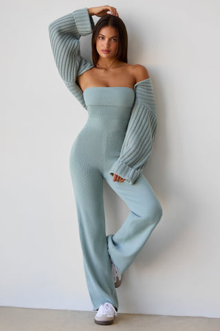 Chunky Knit Bandeau Jumpsuit