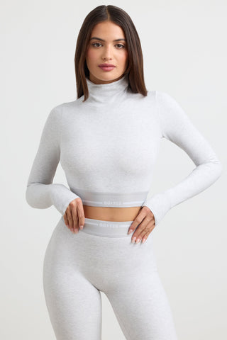 Backless Turtleneck Crop Top