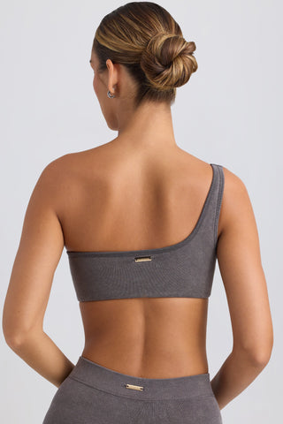 Asymmetric Ribbed Sports Bra