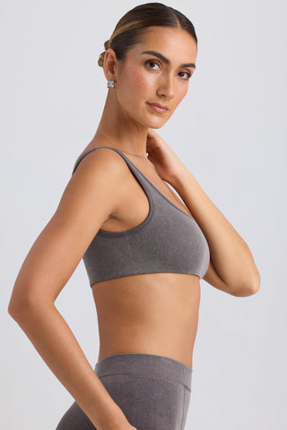 Asymmetric Ribbed Sports Bra
