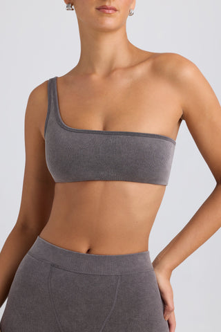 Asymmetric Ribbed Sports Bra