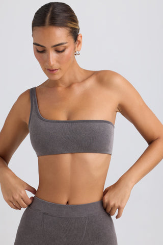 Asymmetric Ribbed Sports Bra