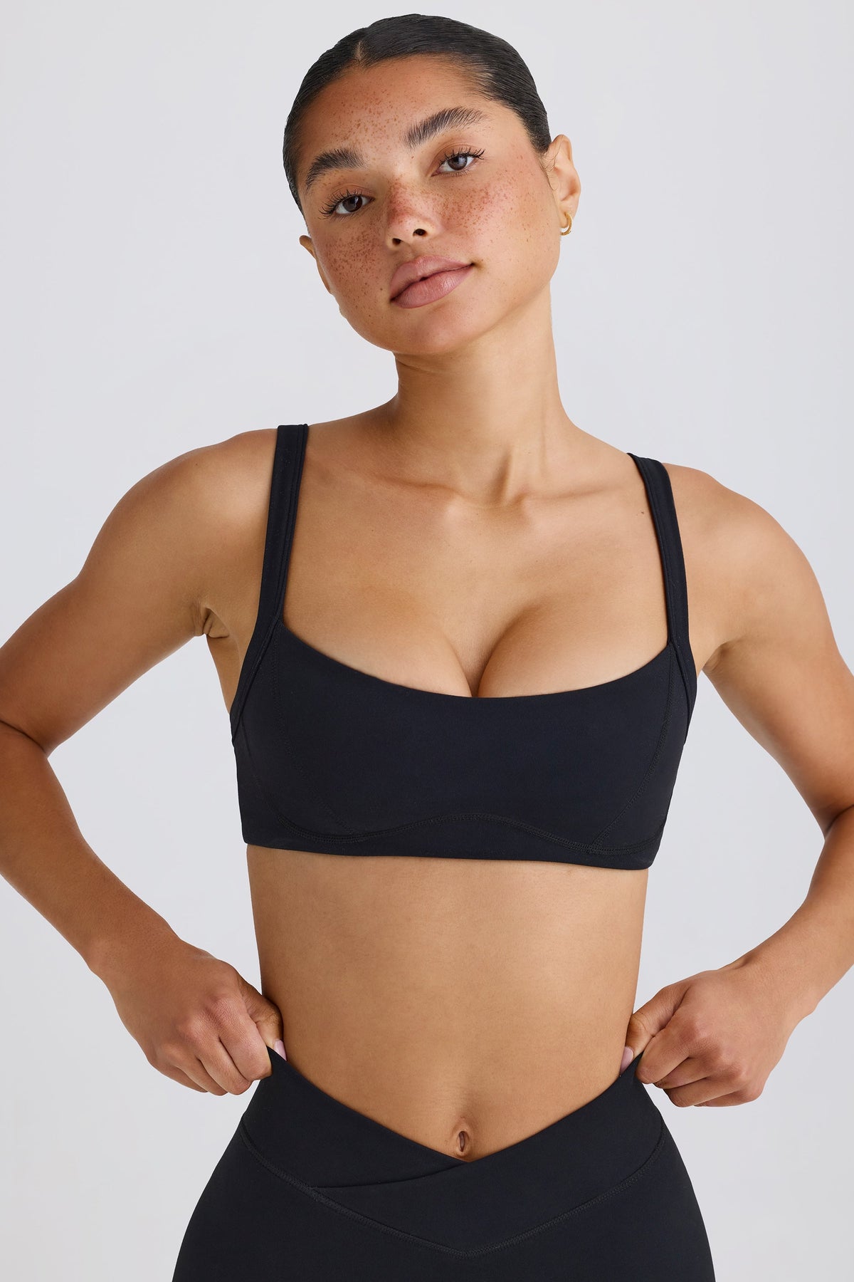 Contrast Trim Sports Bra